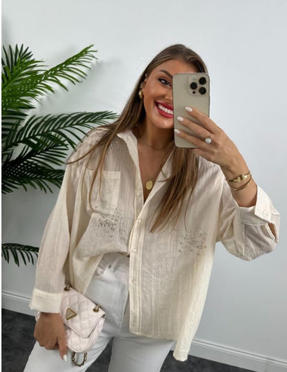 Oversized Shirt with studs