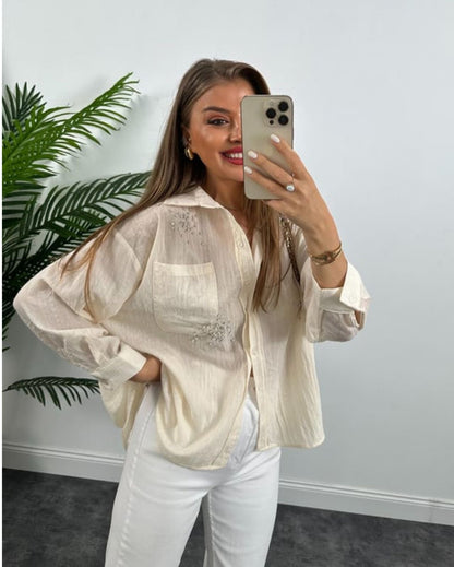 Oversized Shirt with studs