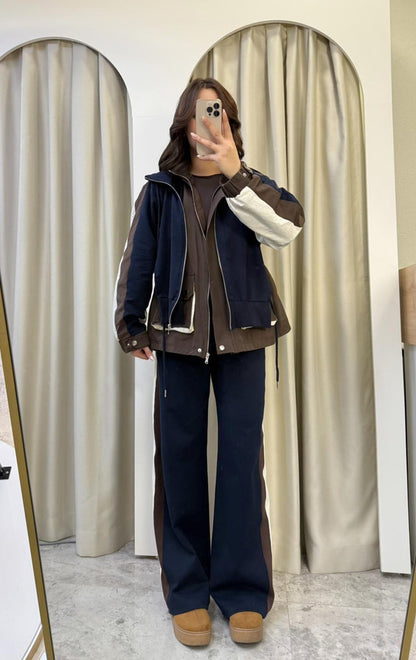 Navy /Brown Tracksuit