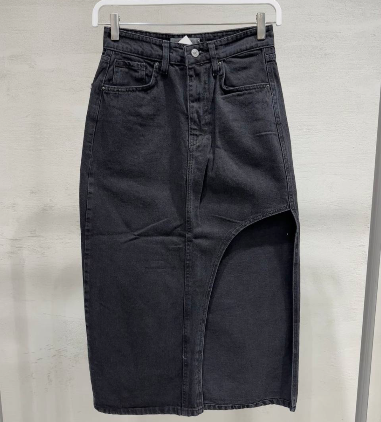 Black Denim Skirt