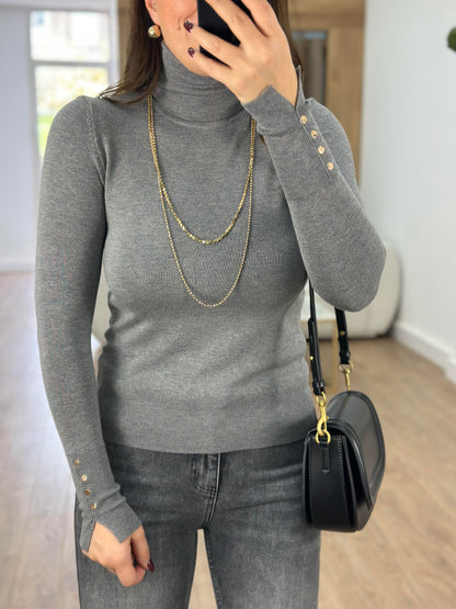 Knitted High Neck Pullover