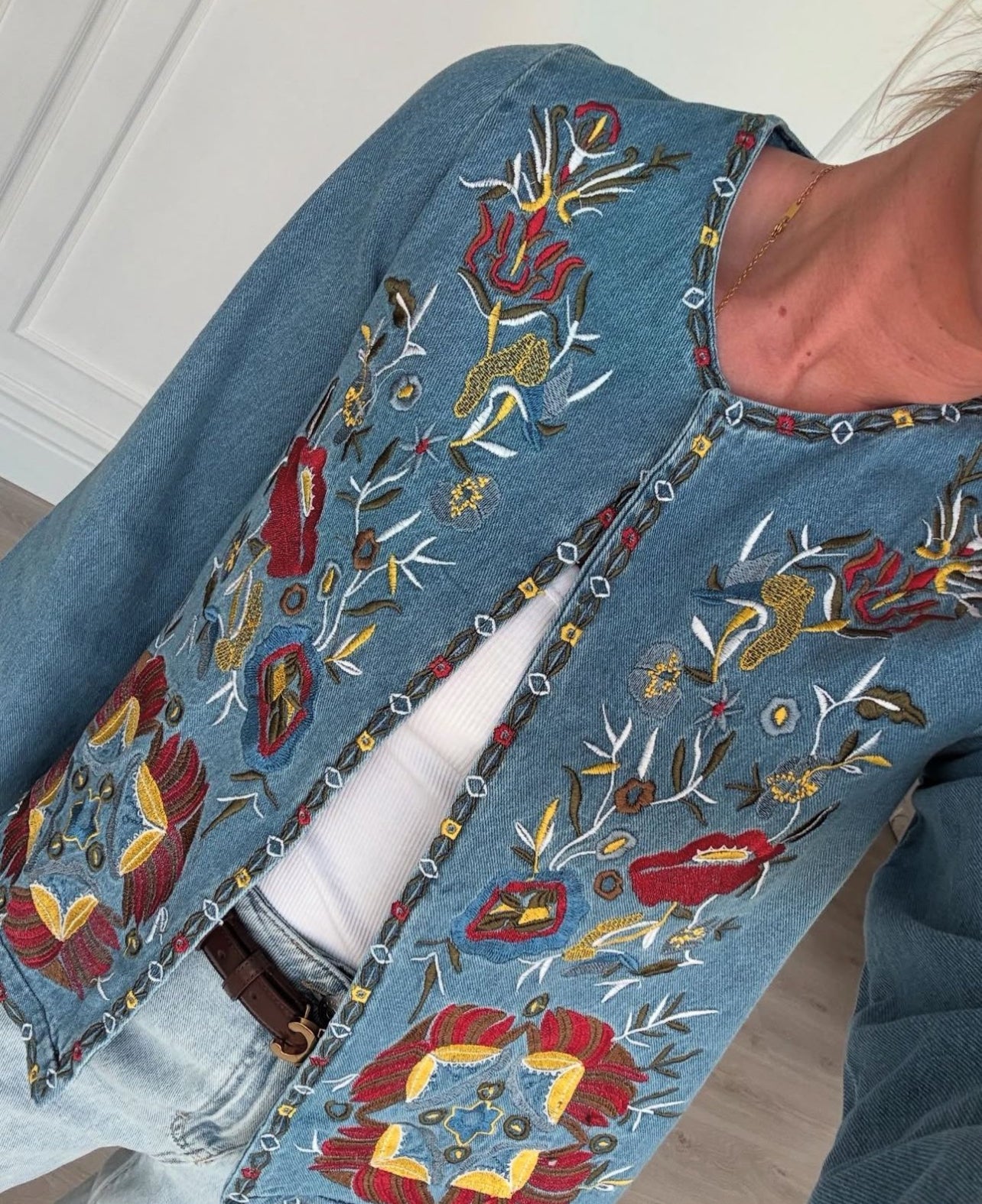 Embroidered Denim Jacket