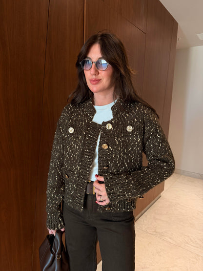 Brown with Golden striped Sweater