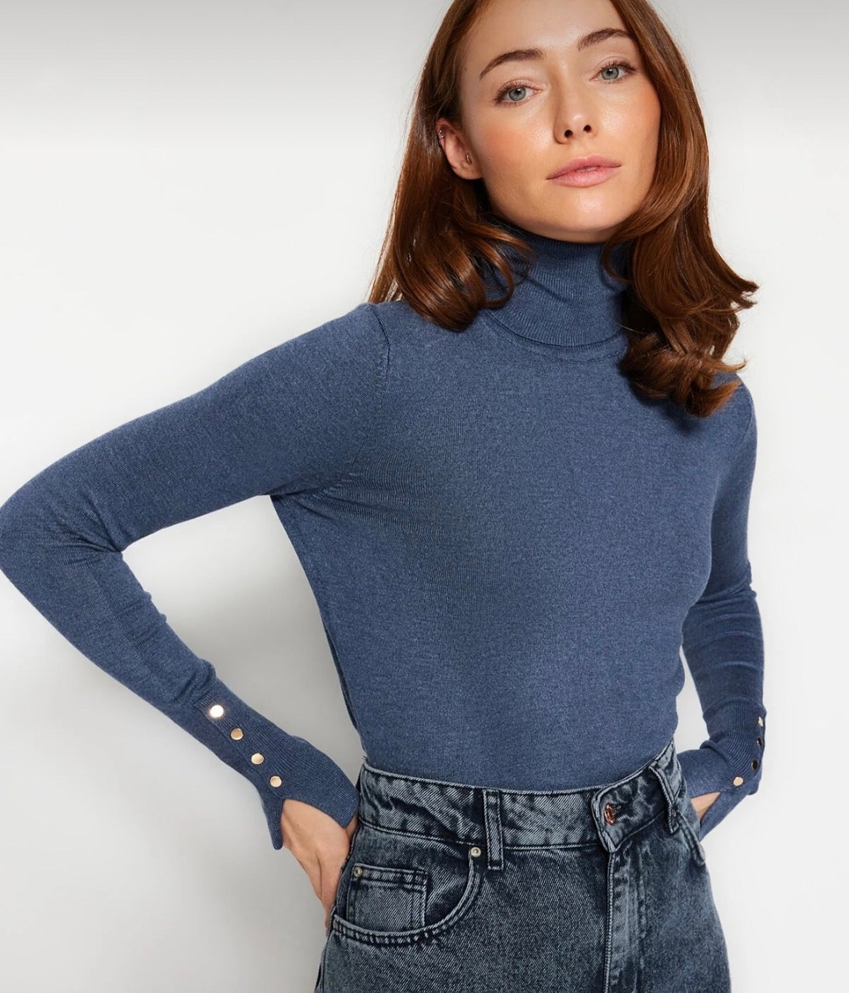 Knitted High Neck Pullover