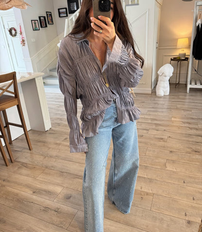 Textured ruched detailed Shirt