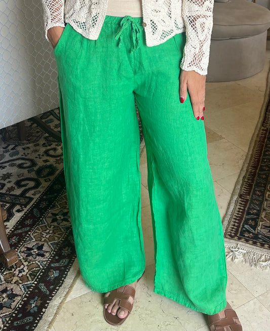 Italian 🇮🇹 Linen Green Pants