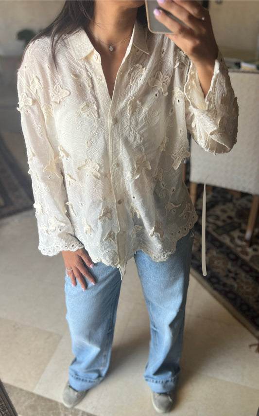 Butterfly Beige Shirt