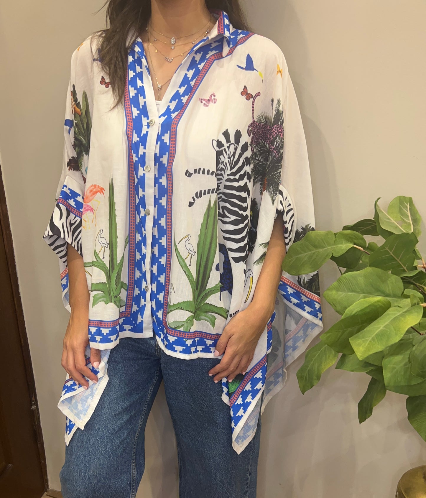 Italian 🇮🇹 Animal Prints oversized Colorful Shirt