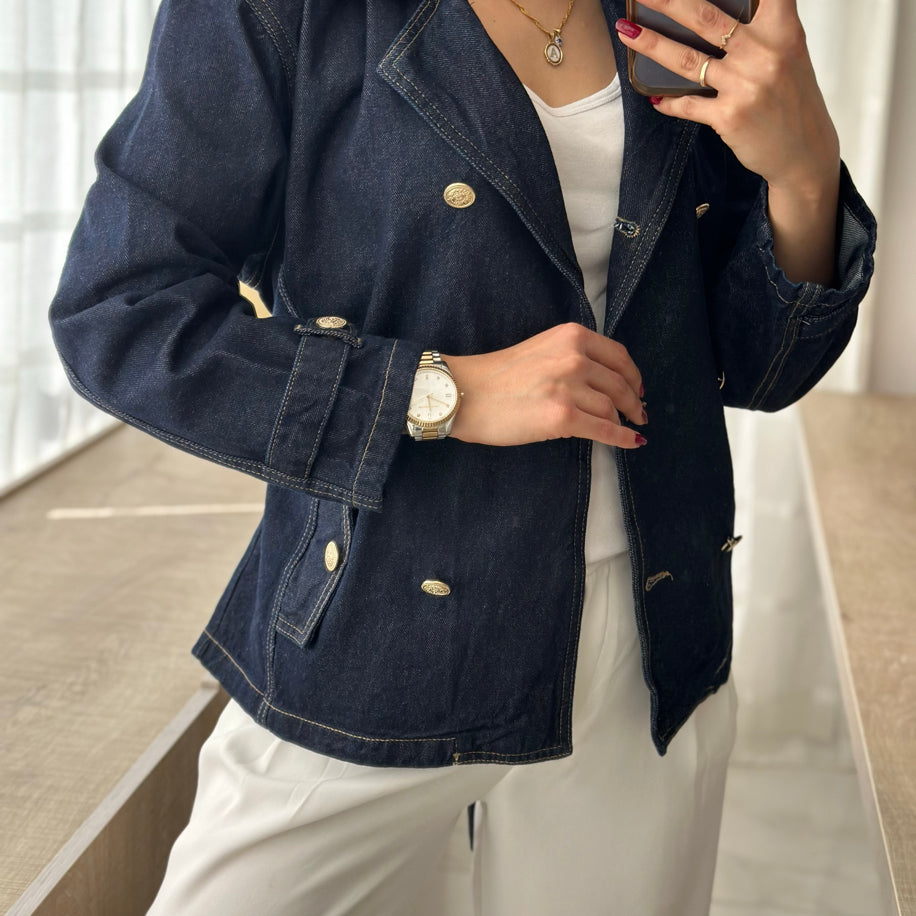 Denim Gold button Jacket