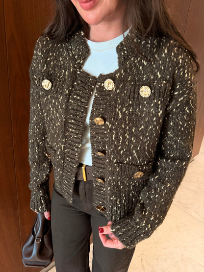 Brown with Golden striped Sweater