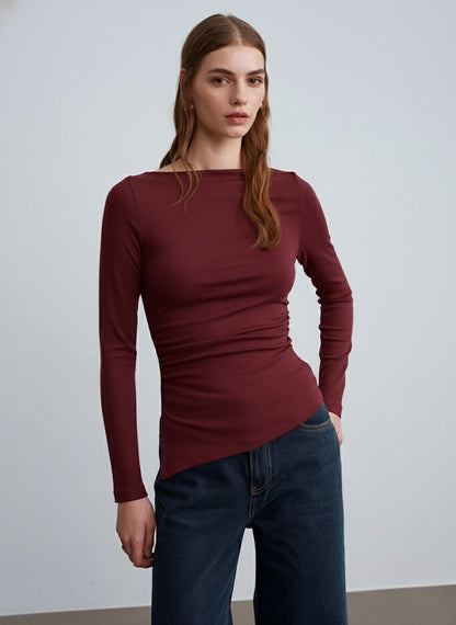 Burgundy Asymmetrical Basic