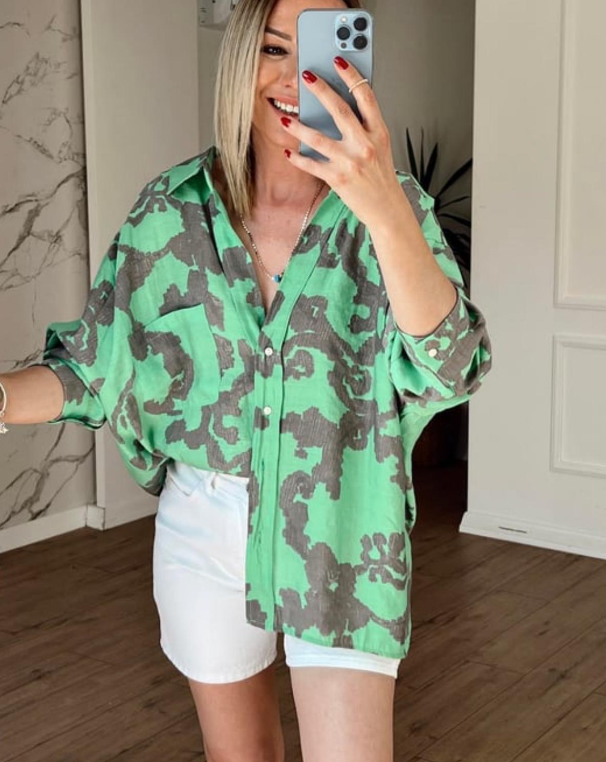 Green Oversized Shirt