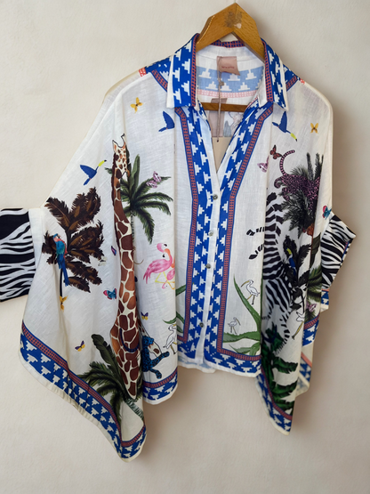 Italian 🇮🇹 Animal Prints oversized Colorful Shirt