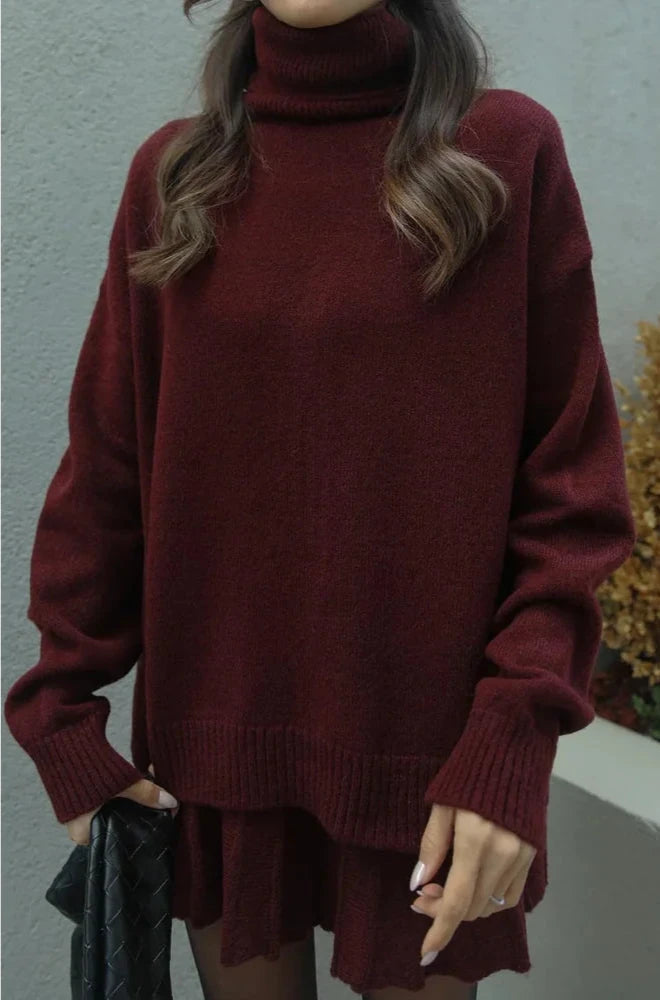 Burgundy Skirt Set Pre-Order (6-8) days