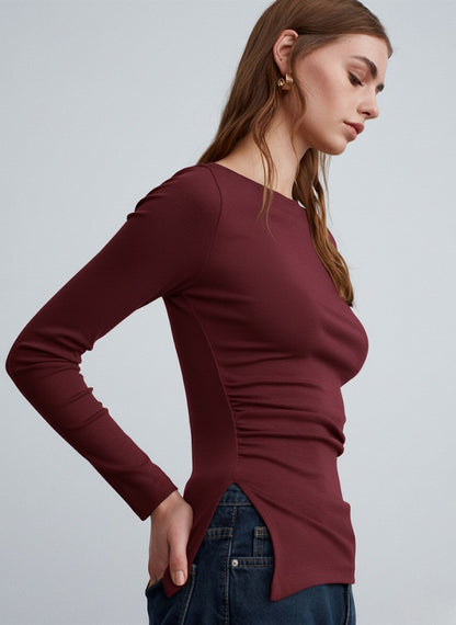 Burgundy Asymmetrical Basic