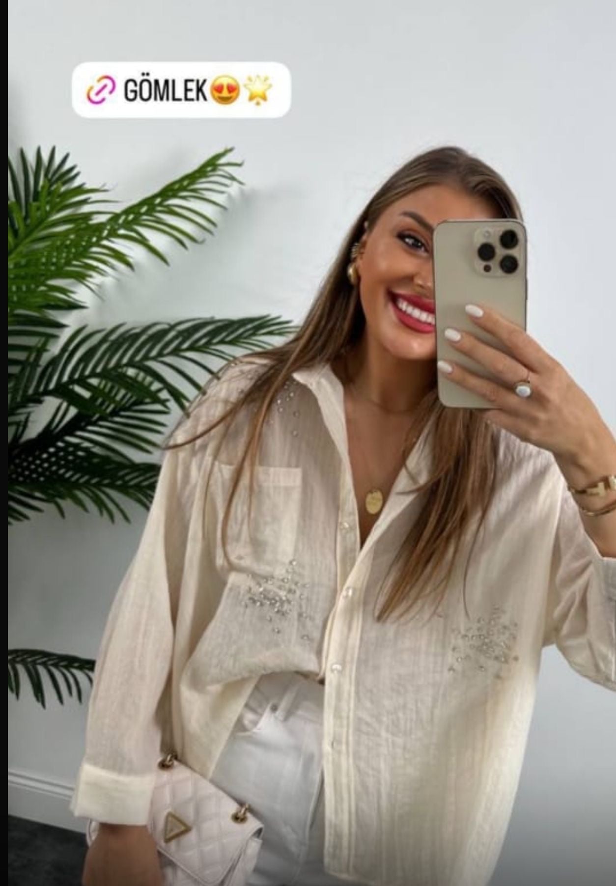 Oversized Shirt with studs