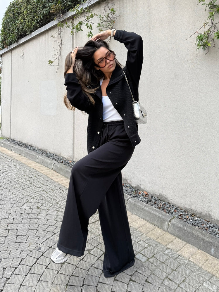 Triko * Cotton Black Tracksuit