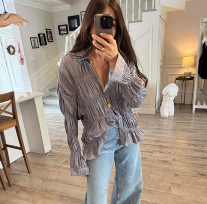 Textured ruched detailed Shirt