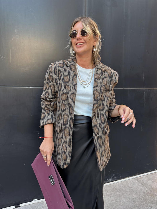 Leopard Wool blazer