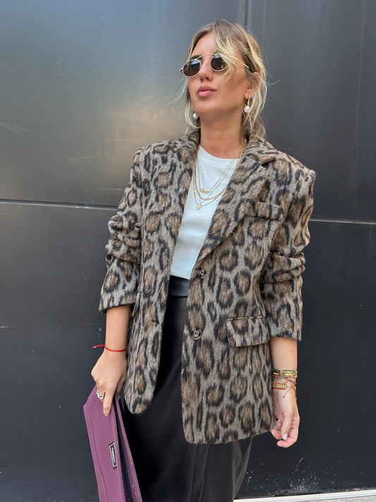 Leopard Wool blazer