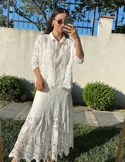 White Crochet Set